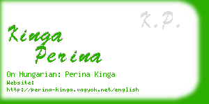 kinga perina business card